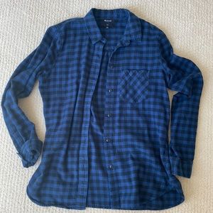 Madewell flannel womens shirt size M slim